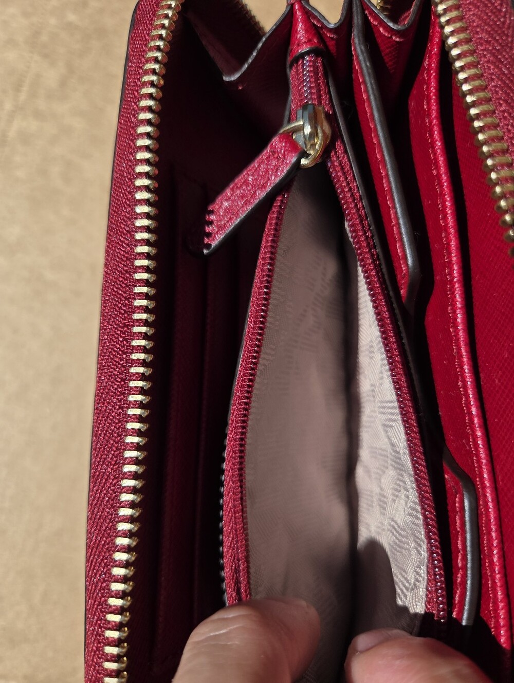 Michael Kors Wallet Wristlet Saffiano Leather Red - Picture 12 of 12